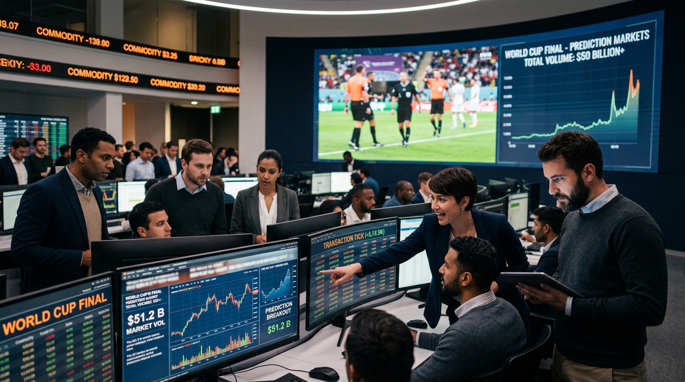 Prediction markets just crushed traditional sportsbooks in a massive $50 billion World Cup breakout