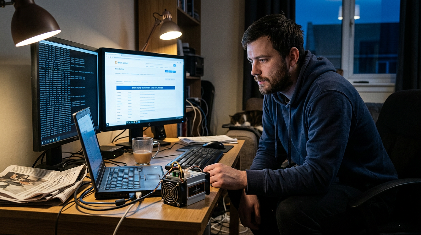 Solo bitcoin miner makes $200,000 using $150 equipment