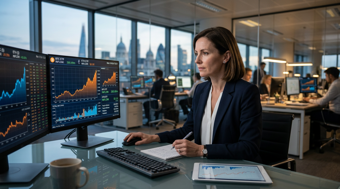 Bitcoin & Ether ETFs See Fresh Inflows Amid Price Rebound