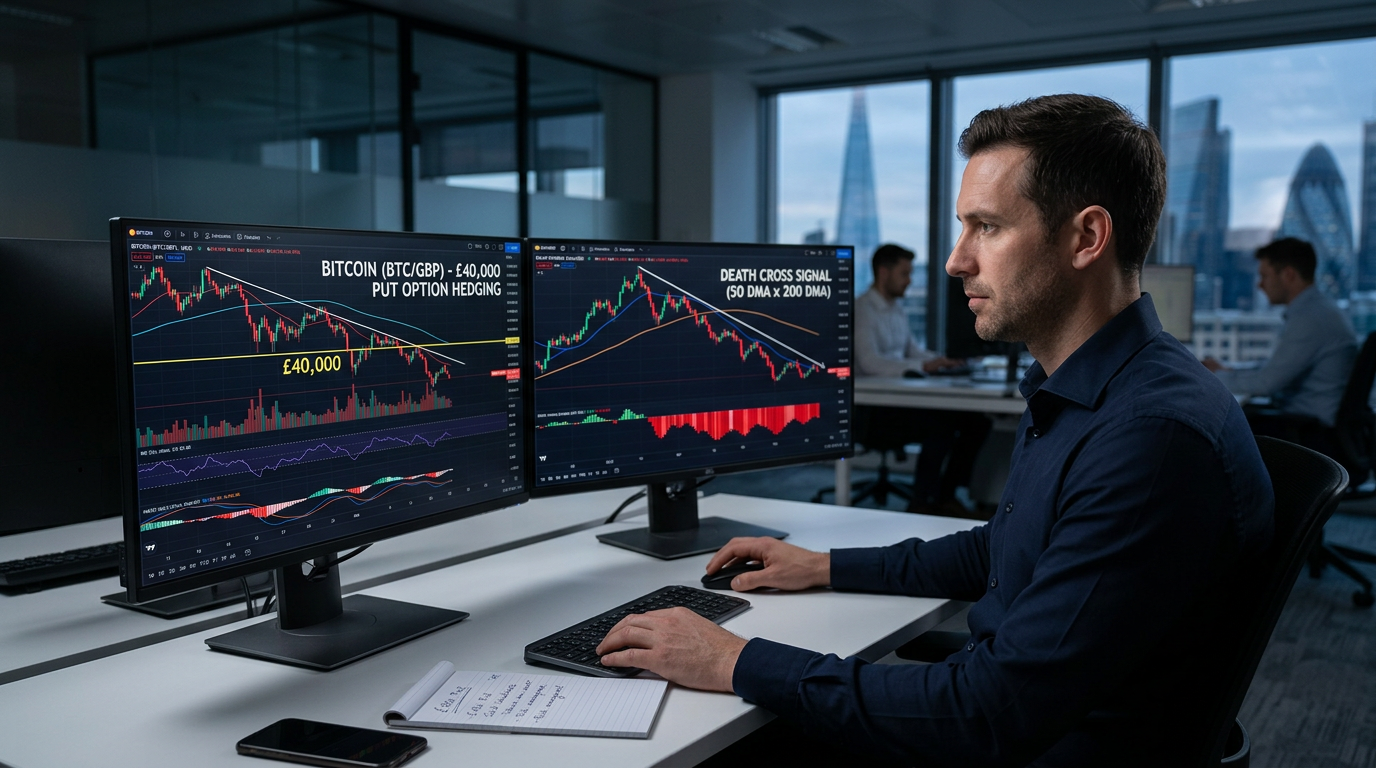 Bitcoin Traders Eye £40k Puts, Gold Futures Signal Downturn