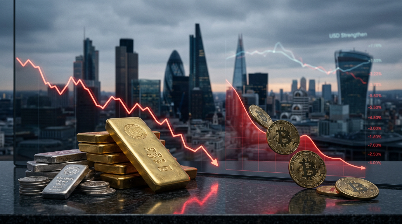 Gold, Silver, Bitcoin Sell-Off: Hawkish Fed Impact