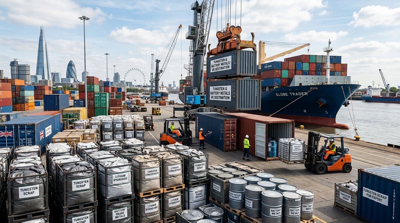 US Restricts Tungsten & Battery Metal Exports for UK Market