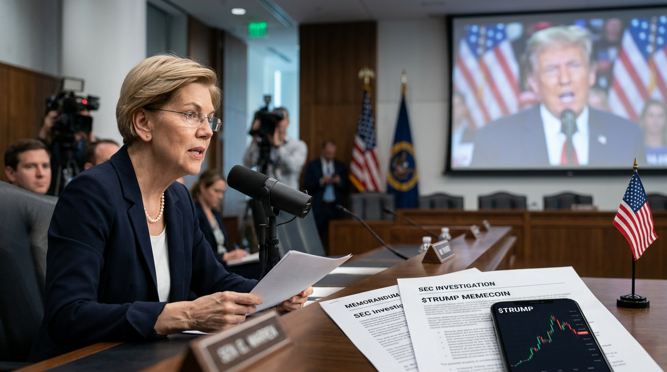 Warren Urges SEC to Probe Trump Memecoin Amidst Clarity Act