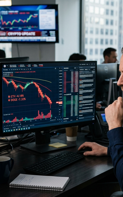 Live updates: Dogecoin and ether lead pullback as investors digest tech earnings
