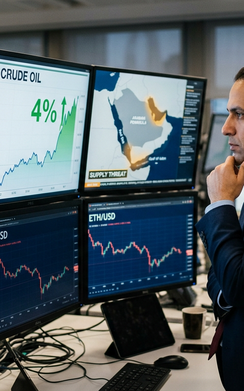 Oil Jumps Nearly 4% as Houthis Threaten Red Sea Blockade
