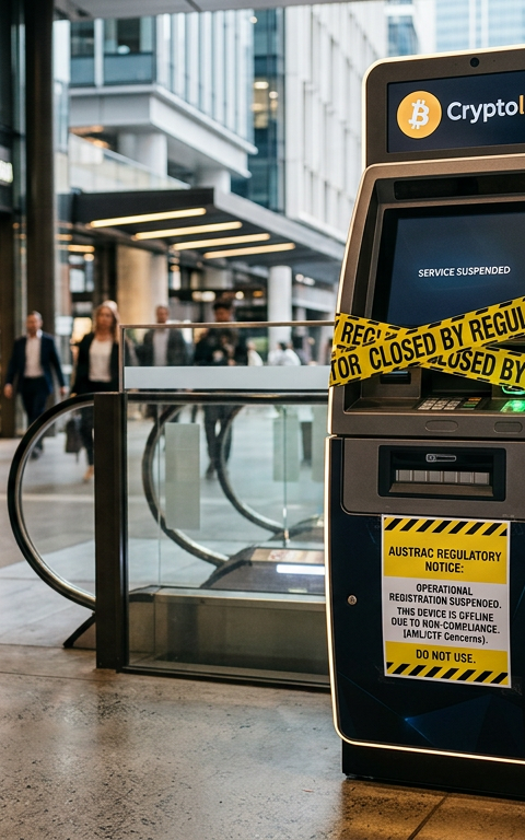 Australian Regulator Suspends Cryptolink, Shuts 96 Crypto ATMs