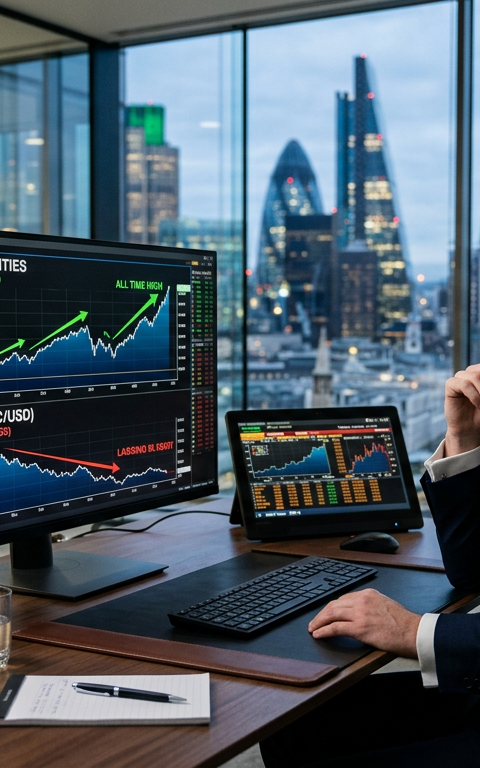 Bitcoin Lags as Global Equities Hit Record Highs