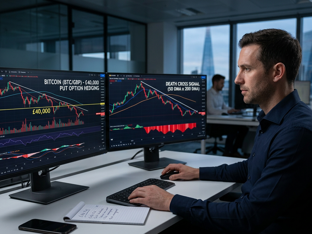 Bitcoin Traders Eye £40k Puts, Gold Futures Signal Downturn