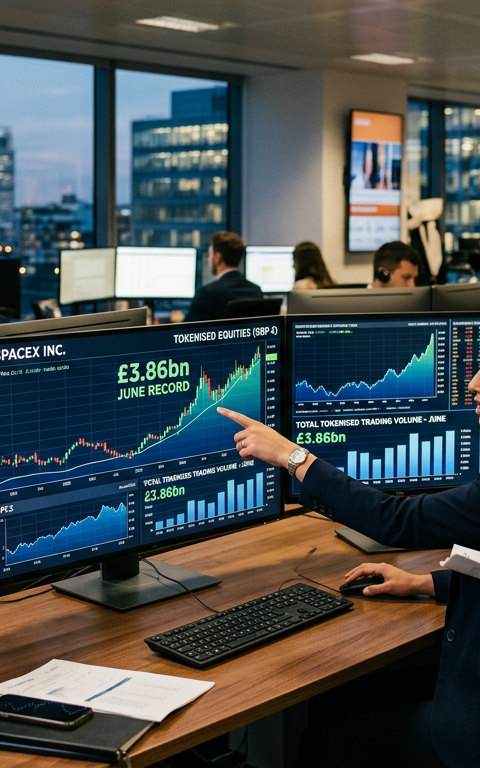 SpaceX IPO Fuels Tokenised Equities Boom: £3.8bn June Record